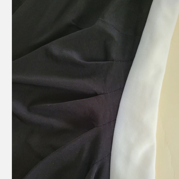 Chaps Midi  Bodycon Black And White Dress Woman's Size Medium - Picture 6 of 11